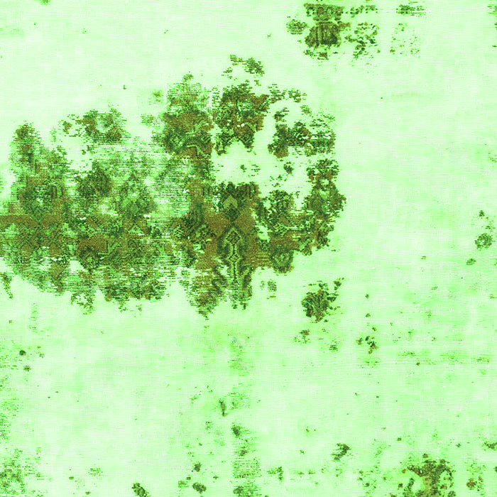 Machine Washable Abstract Green Modern Area Rugs, wshabs2051grn