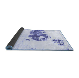 Sideview of Abstract Blue Modern Rug, abs2051blu