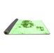 Sideview of Abstract Green Modern Rug, abs2051grn