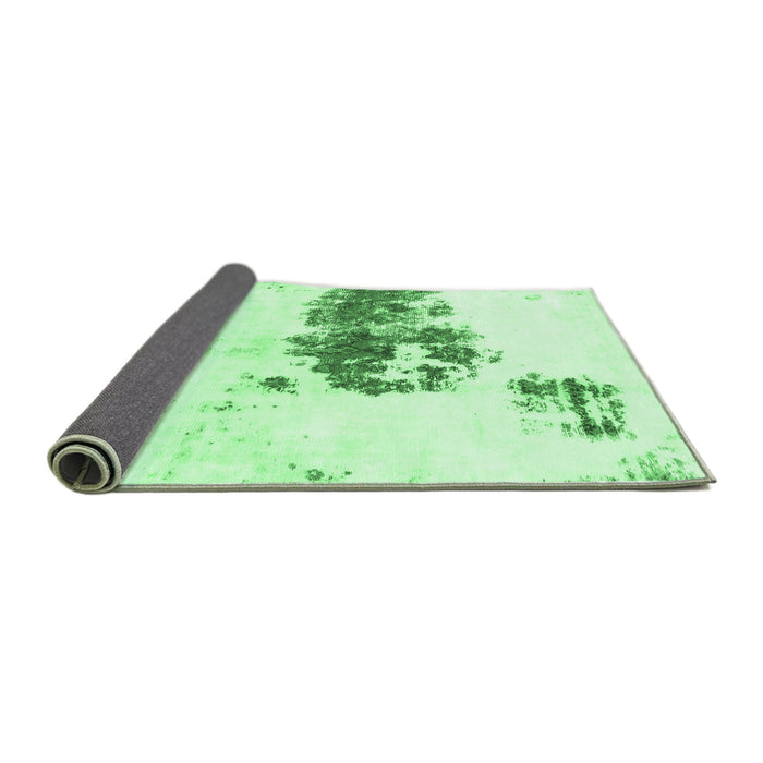 Sideview of Abstract Emerald Green Modern Rug, abs2051emgrn