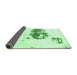 Sideview of Abstract Emerald Green Modern Rug, abs2051emgrn