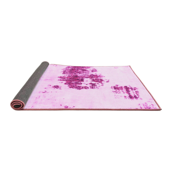 Sideview of Abstract Pink Modern Rug, abs2051pnk