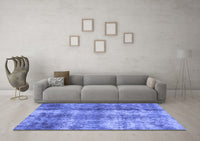 Machine Washable Abstract Blue Modern Rug, wshabs2052blu