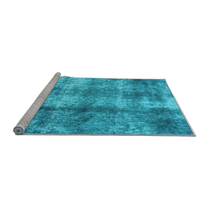Sideview of Machine Washable Abstract Light Blue Modern Rug, wshabs2052lblu