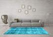 Machine Washable Abstract Light Blue Modern Rug in a Living Room, wshabs2052lblu