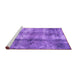 Sideview of Machine Washable Abstract Purple Modern Area Rugs, wshabs2052pur