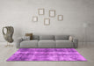 Machine Washable Abstract Pink Modern Rug in a Living Room, wshabs2052pnk