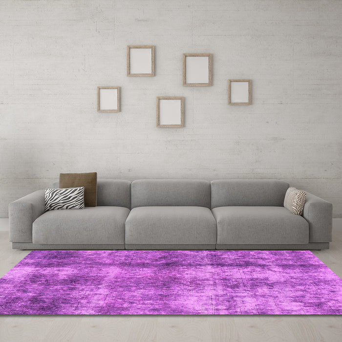 Machine Washable Abstract Pink Modern Rug in a Living Room, wshabs2052pnk