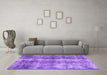 Machine Washable Abstract Purple Modern Area Rugs in a Living Room, wshabs2052pur