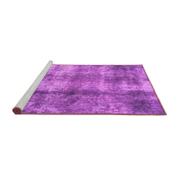 Sideview of Machine Washable Abstract Pink Modern Rug, wshabs2052pnk