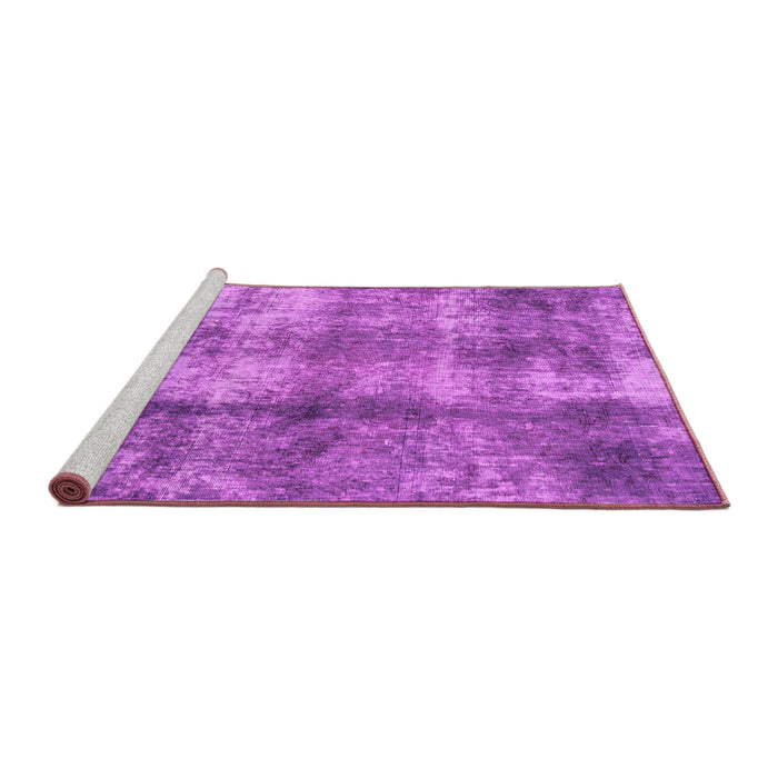 Sideview of Machine Washable Abstract Pink Modern Rug, wshabs2052pnk