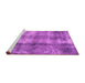 Sideview of Machine Washable Abstract Pink Modern Rug, wshabs2052pnk