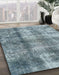 Machine Washable Abstract Green Rug in a Family Room, wshabs2052