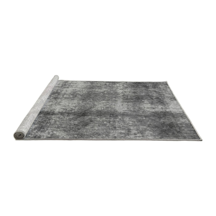 Sideview of Machine Washable Abstract Gray Modern Rug, wshabs2052gry