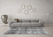 Machine Washable Abstract Gray Modern Rug in a Living Room,, wshabs2052gry