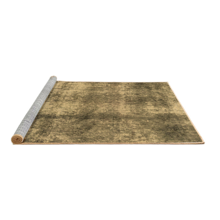 Sideview of Machine Washable Abstract Brown Modern Rug, wshabs2052brn