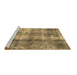 Sideview of Machine Washable Abstract Brown Modern Rug, wshabs2052brn