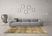 Machine Washable Abstract Brown Modern Rug in a Living Room,, wshabs2052brn