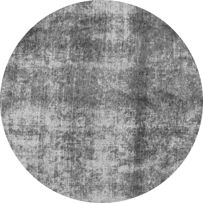 Round Abstract Gray Modern Rug, abs2052gry