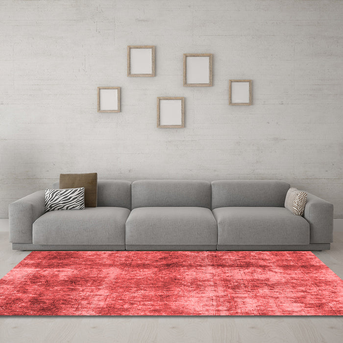 Modern Red Washable Rugs