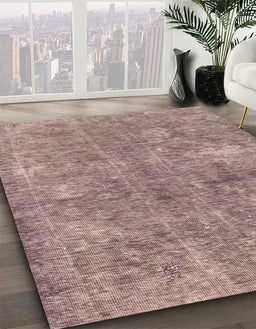Abstract Rosy Purple Modern Rug in Family Room, abs2053