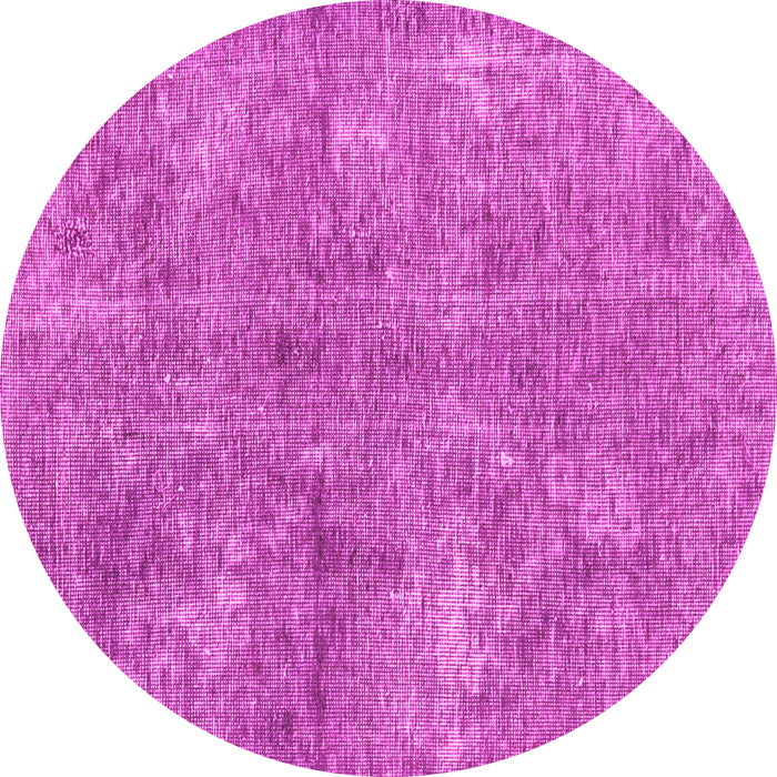 Round Machine Washable Abstract Pink Modern Rug, wshabs2053pnk