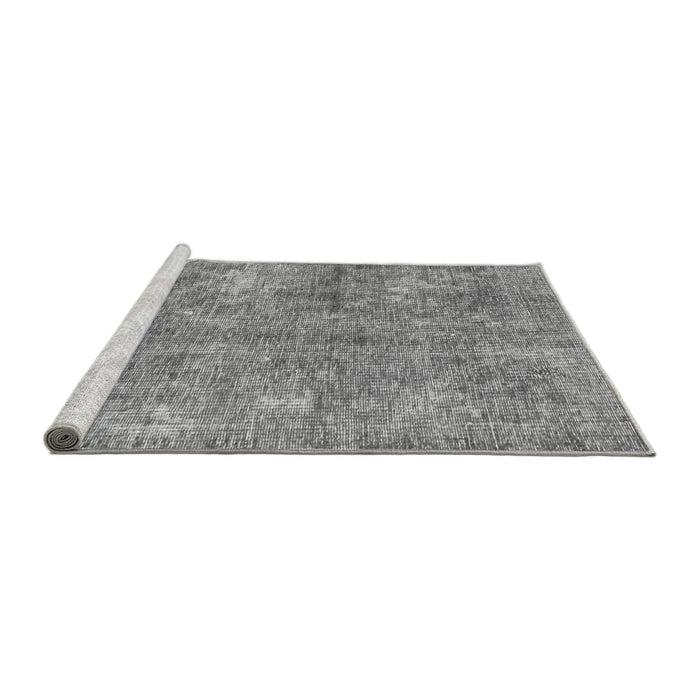 Sideview of Machine Washable Abstract Gray Modern Rug, wshabs2053gry