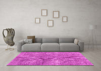 Machine Washable Abstract Pink Modern Rug, wshabs2053pnk