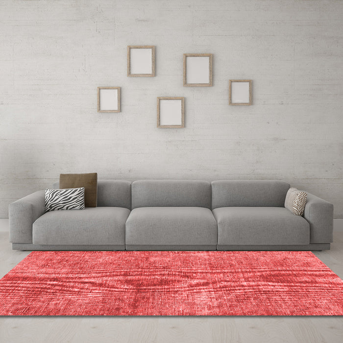 Modern Red Washable Rugs