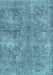 Machine Washable Abstract Light Blue Modern Rug, wshabs2053lblu