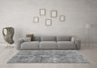 Machine Washable Abstract Gray Modern Rug in a Living Room,, wshabs2053gry