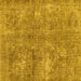 Square Abstract Yellow Modern Rug, abs2053yw