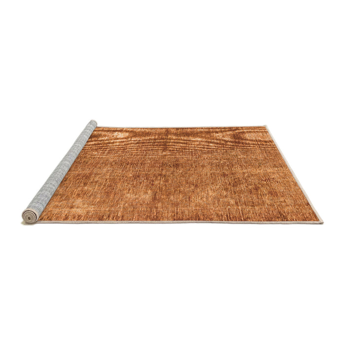 Sideview of Machine Washable Abstract Orange Modern Area Rugs, wshabs2053org