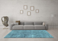 Machine Washable Abstract Light Blue Modern Rug, wshabs2053lblu