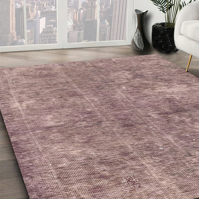 Machine Washable Abstract Rosy-Finch Purple Rug in a Family Room, wshabs2053