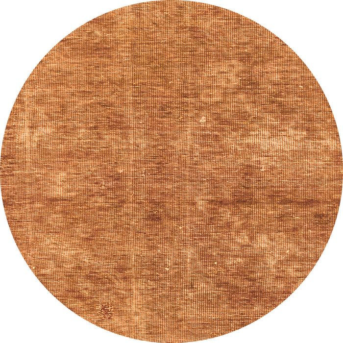 Round Abstract Orange Modern Rug, abs2053org