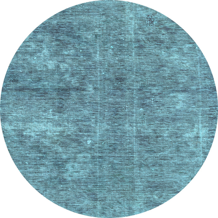 Round Machine Washable Abstract Light Blue Modern Rug, wshabs2053lblu