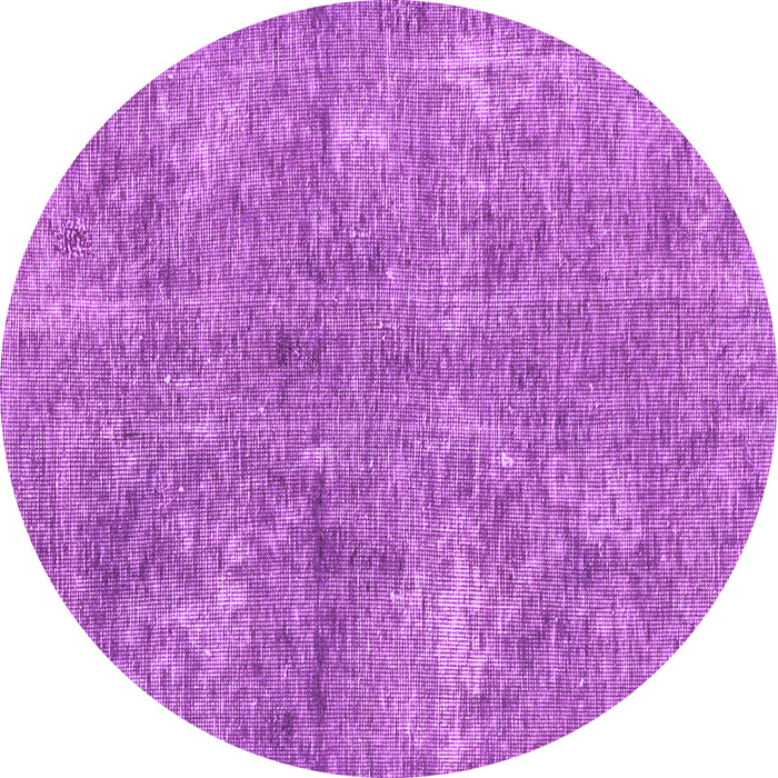 Round Abstract Purple Modern Rug, abs2053pur