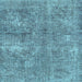 Square Abstract Light Blue Modern Rug, abs2053lblu