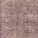 Square Machine Washable Abstract Rosy-Finch Purple Rug, wshabs2053