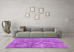 Machine Washable Abstract Purple Modern Area Rugs in a Living Room, wshabs2053pur