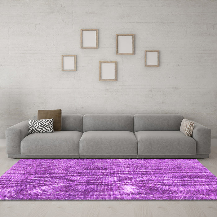 Machine Washable Abstract Purple Modern Area Rugs in a Living Room, wshabs2053pur
