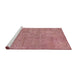 Sideview of Machine Washable Abstract Light Coral Pink Rug, wshabs2054