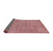 Sideview of Abstract Light Coral Pink Modern Rug, abs2054