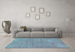 Machine Washable Abstract Light Blue Modern Rug in a Living Room, wshabs2054lblu