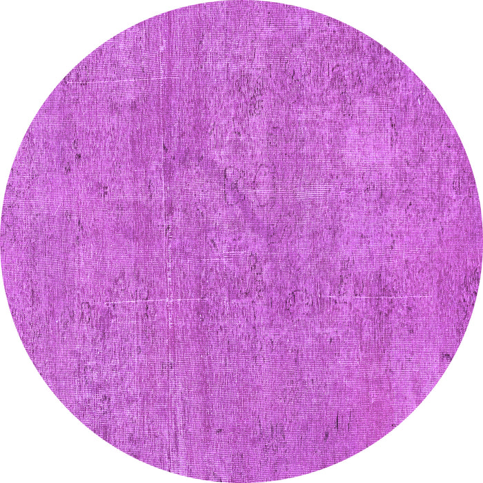 Round Abstract Purple Modern Rug, abs2054pur