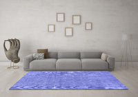 Machine Washable Abstract Blue Modern Rug, wshabs2054blu