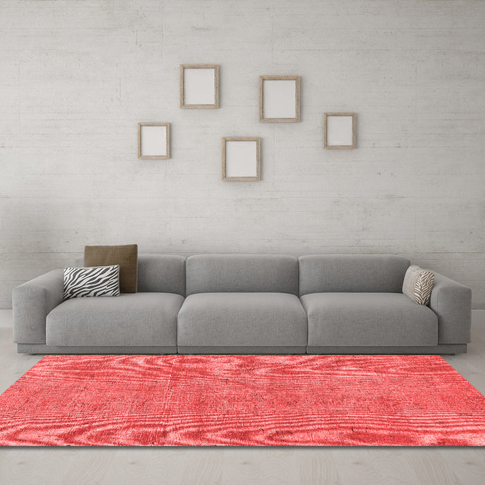 Modern Red Washable Rugs