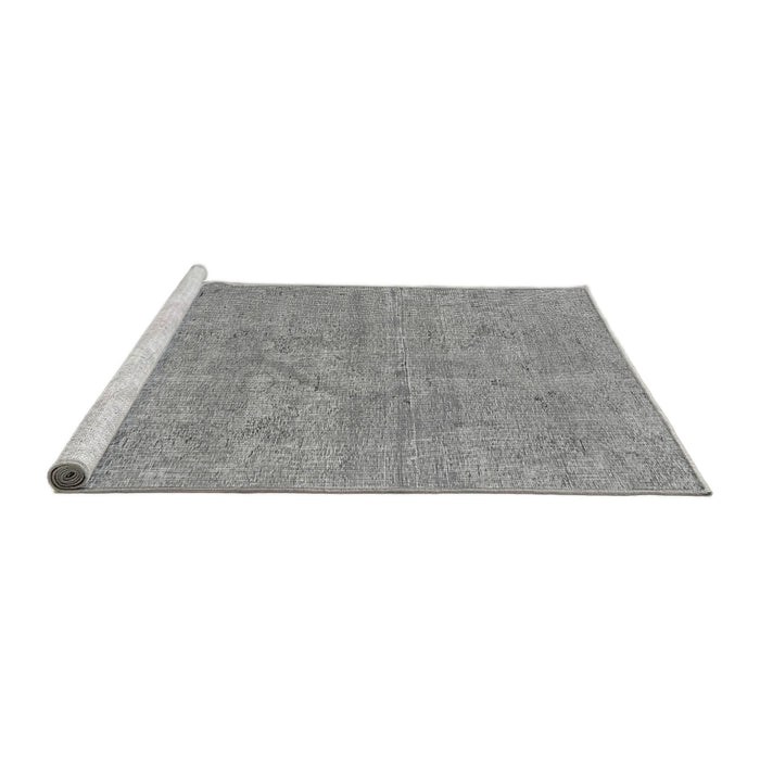 Sideview of Machine Washable Abstract Gray Modern Rug, wshabs2054gry