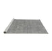 Sideview of Machine Washable Abstract Gray Modern Rug, wshabs2054gry